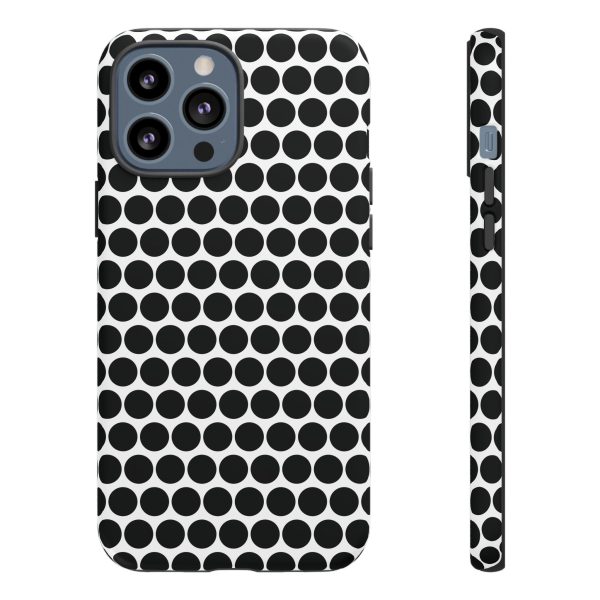 Cute Black White Polkadot Tough Case for iPhone, Samsung, Google - Image 22