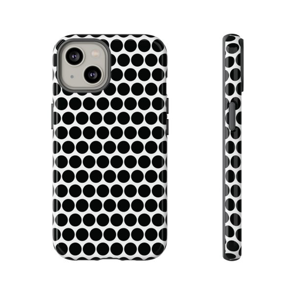 Cute Black White Polkadot Tough Case for iPhone, Samsung, Google - Image 43