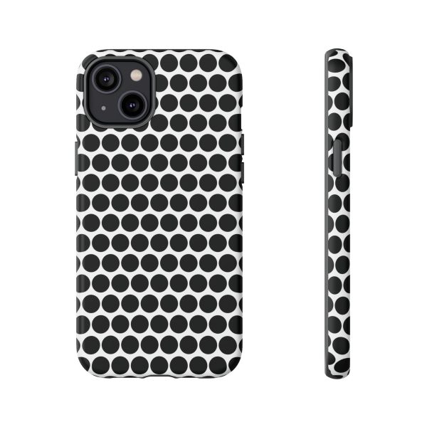 Cute Black White Polkadot Tough Case for iPhone, Samsung, Google - Image 48