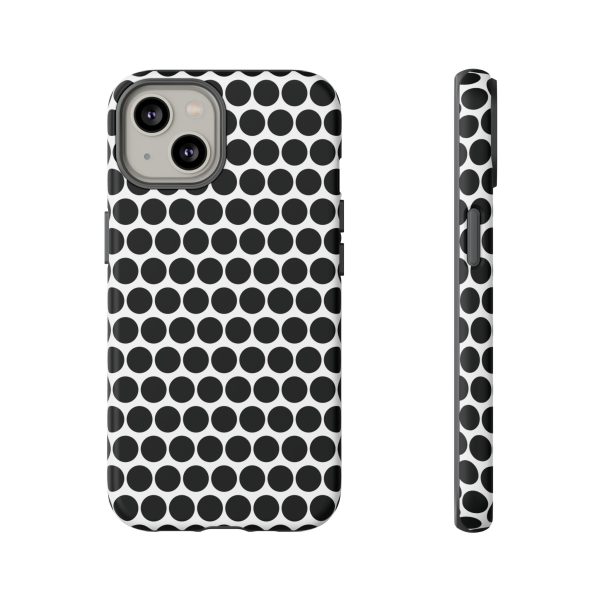 Cute Black White Polkadot Tough Case for iPhone, Samsung, Google - Image 44