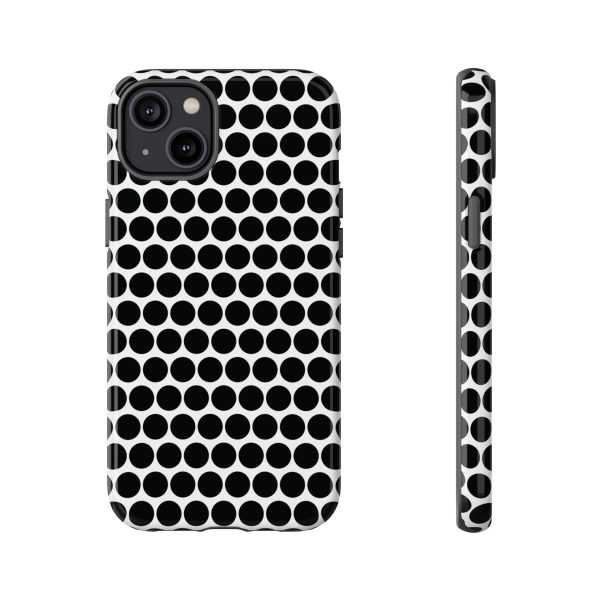 Cute Black White Polkadot Tough Case for iPhone, Samsung, Google - Image 47