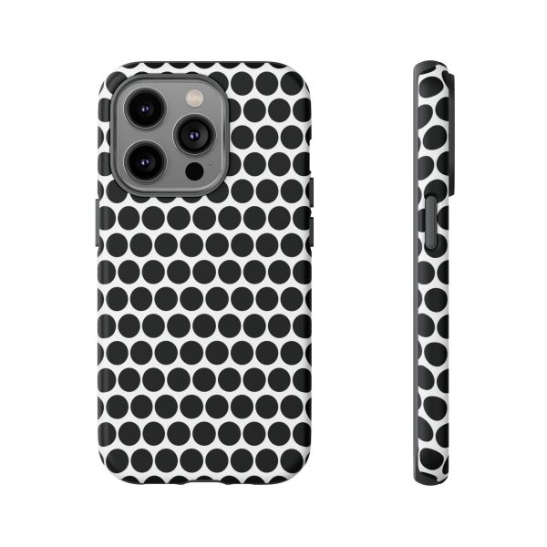 Cute Black White Polkadot Tough Case for iPhone, Samsung, Google - Image 46