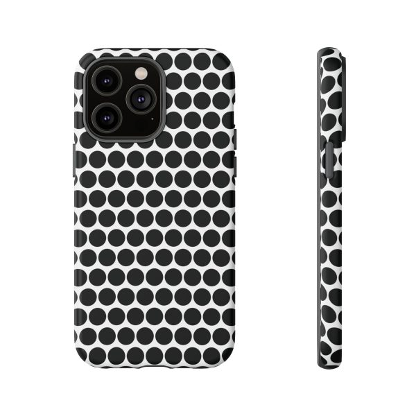 Cute Black White Polkadot Tough Case for iPhone, Samsung, Google - Image 50