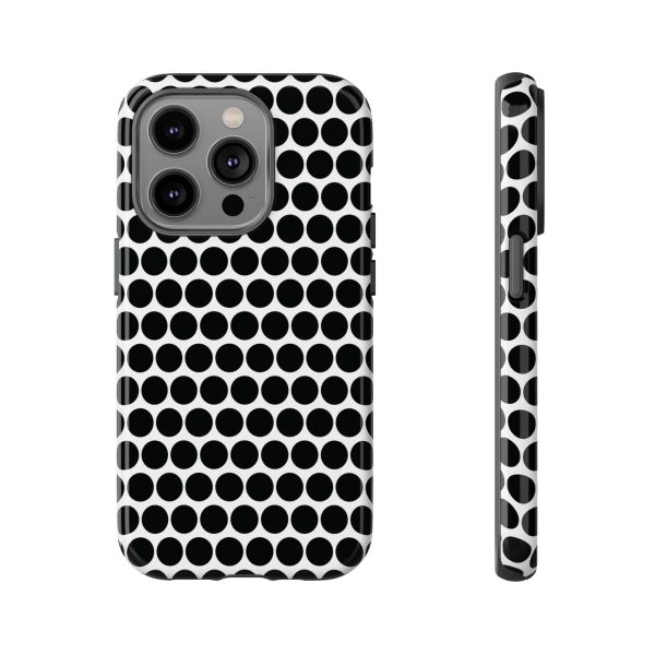 Cute Black White Polkadot Tough Case for iPhone, Samsung, Google - Image 45