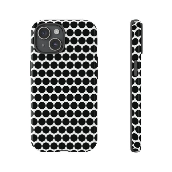 Cute Black White Polkadot Tough Case for iPhone, Samsung, Google - Image 61