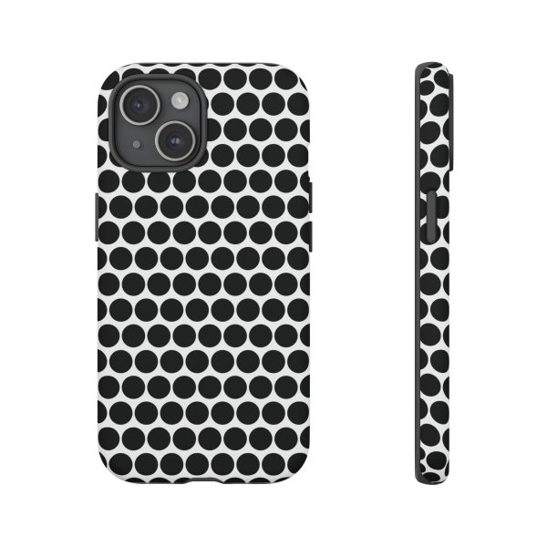 Cute Black White Polkadot Tough Case for iPhone, Samsung, Google - Image 62