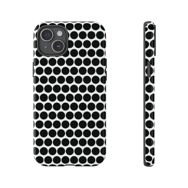 Cute Black White Polkadot Tough Case for iPhone, Samsung, Google - Image 63