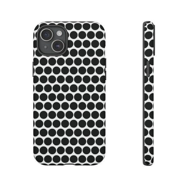 Cute Black White Polkadot Tough Case for iPhone, Samsung, Google - Image 64