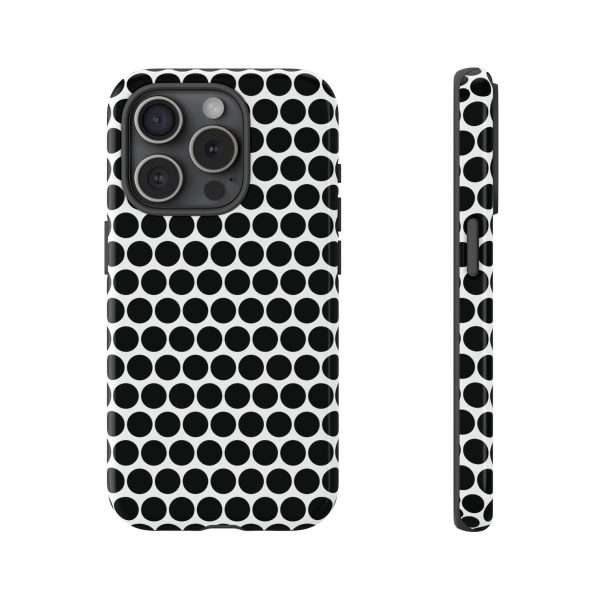 Cute Black White Polkadot Tough Case for iPhone, Samsung, Google - Image 65