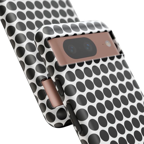 Cute Black White Polkadot Tough Case for iPhone, Samsung, Google - Image 106