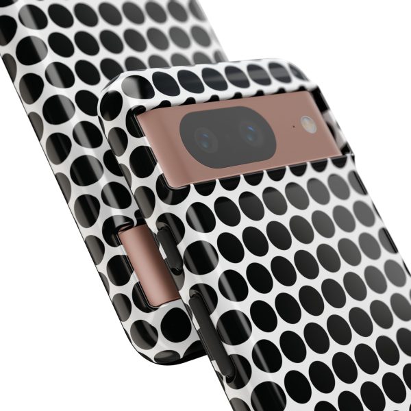 Cute Black White Polkadot Tough Case for iPhone, Samsung, Google - Image 105