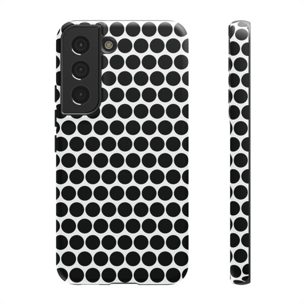 Cute Black White Polkadot Tough Case for iPhone, Samsung, Google - Image 38