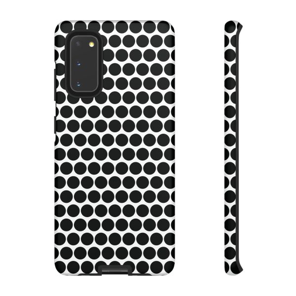 Cute Black White Polkadot Tough Case for iPhone, Samsung, Google - Image 2