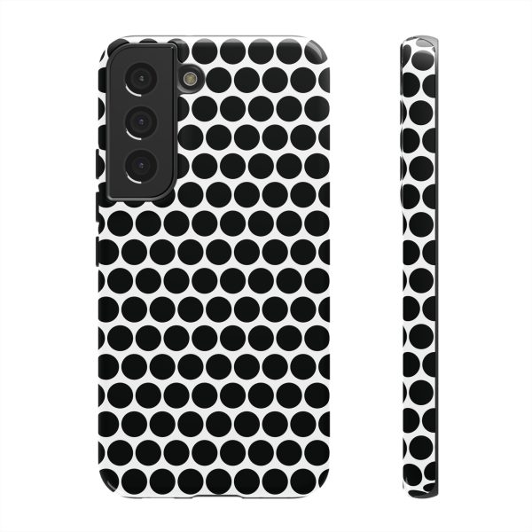 Cute Black White Polkadot Tough Case for iPhone, Samsung, Google - Image 37