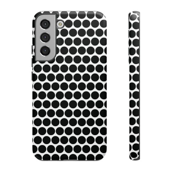 Cute Black White Polkadot Tough Case for iPhone, Samsung, Google - Image 40