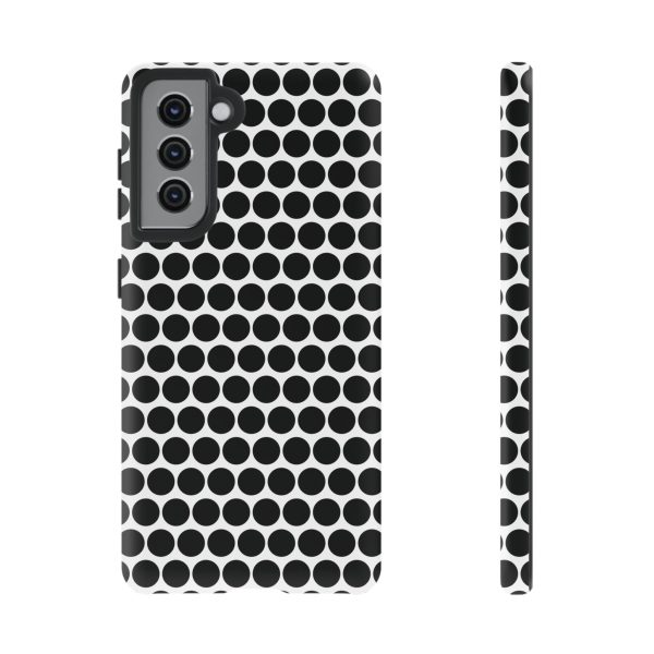 Cute Black White Polkadot Tough Case for iPhone, Samsung, Google - Image 24