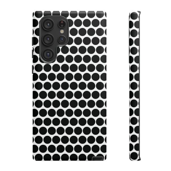 Cute Black White Polkadot Tough Case for iPhone, Samsung, Google - Image 42