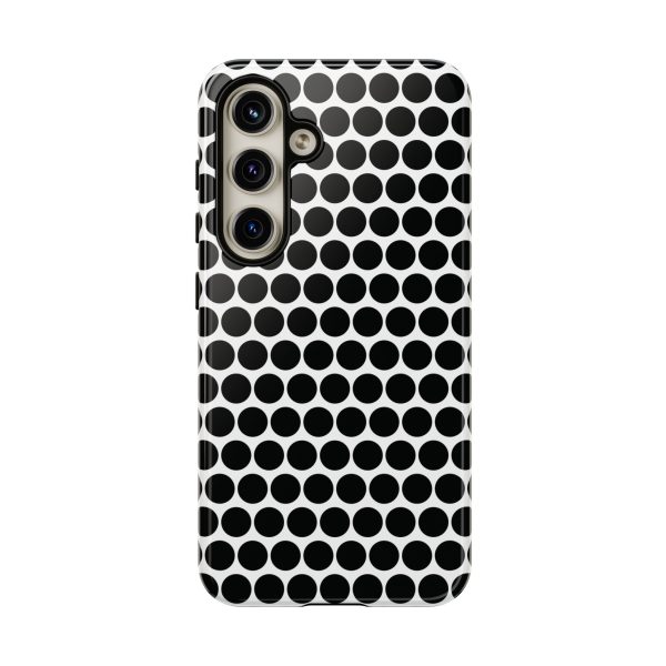 Cute Black White Polkadot Tough Case for iPhone, Samsung, Google - Image 69