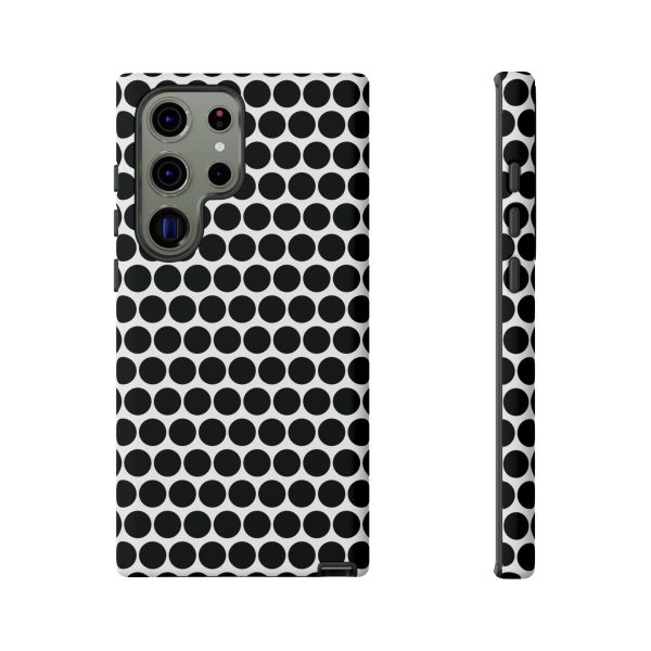 Cute Black White Polkadot Tough Case for iPhone, Samsung, Google - Image 56