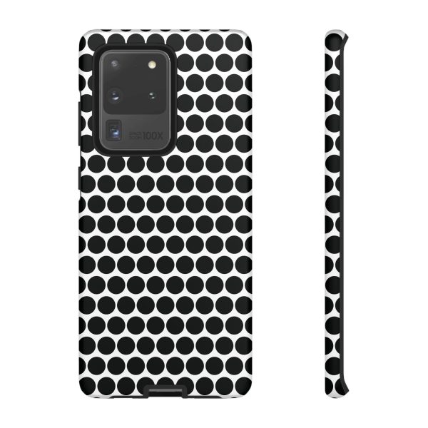 Cute Black White Polkadot Tough Case for iPhone, Samsung, Google - Image 4