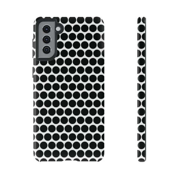 Cute Black White Polkadot Tough Case for iPhone, Samsung, Google - Image 25