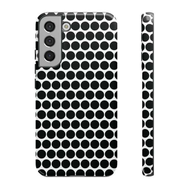 Cute Black White Polkadot Tough Case for iPhone, Samsung, Google - Image 39