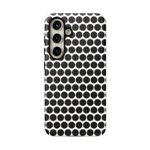 Cute Black White Polkadot Tough Case for iPhone, Samsung, Google - Image 70