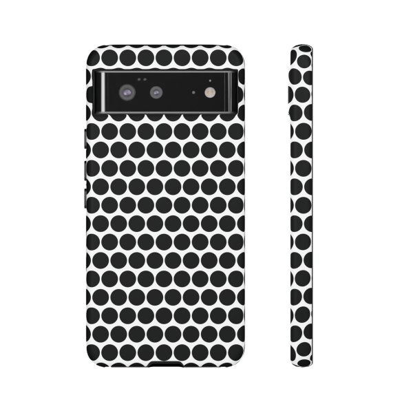 Cute Black White Polkadot Tough Case for iPhone, Samsung, Google - Image 32