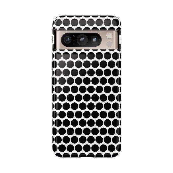 Cute Black White Polkadot Tough Case for iPhone, Samsung, Google - Image 75