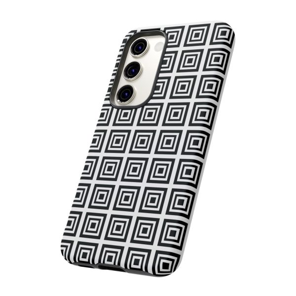 Cute Square Black and With Tough Phone Case - Image 88