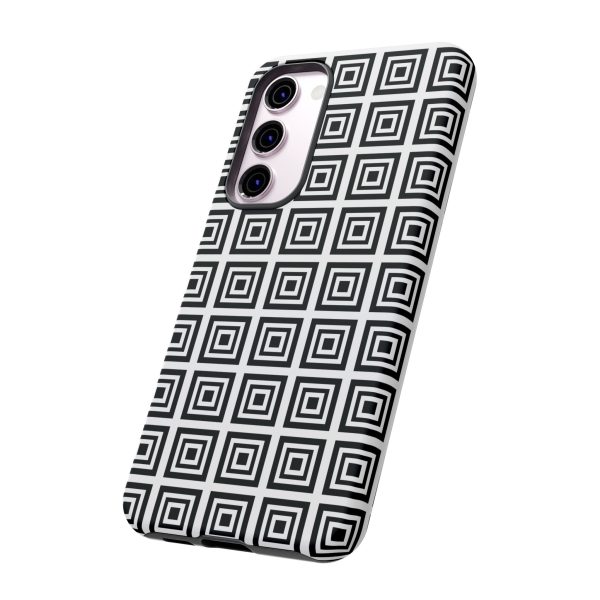 Cute Square Black and With Tough Phone Case - Image 90