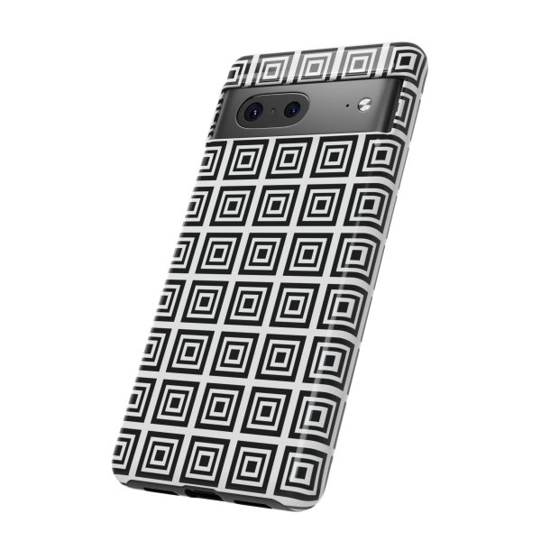 Cute Square Black and With Tough Phone Case - Image 93