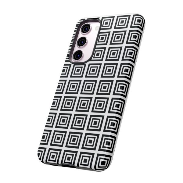 Cute Square Black and With Tough Phone Case - Image 89