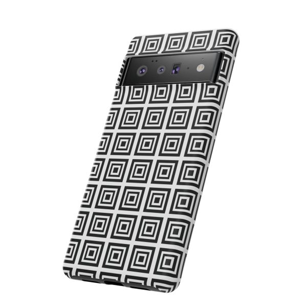 Cute Square Black and With Tough Phone Case - Image 96