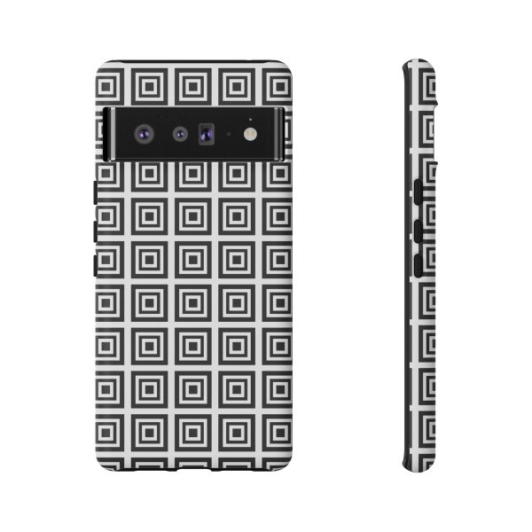 Cute Square Black and With Tough Phone Case - Image 60