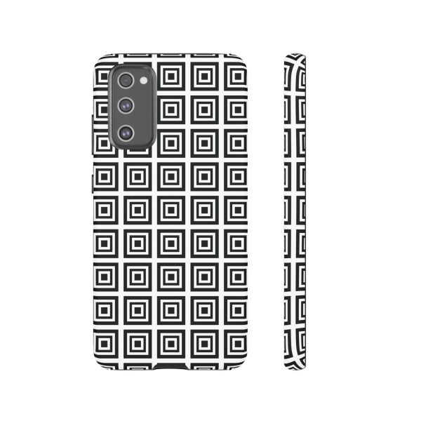 Cute Square Black and With Tough Phone Case - Image 34