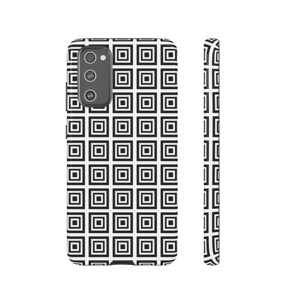 Cute Square Black and With Tough Phone Case - Image 33