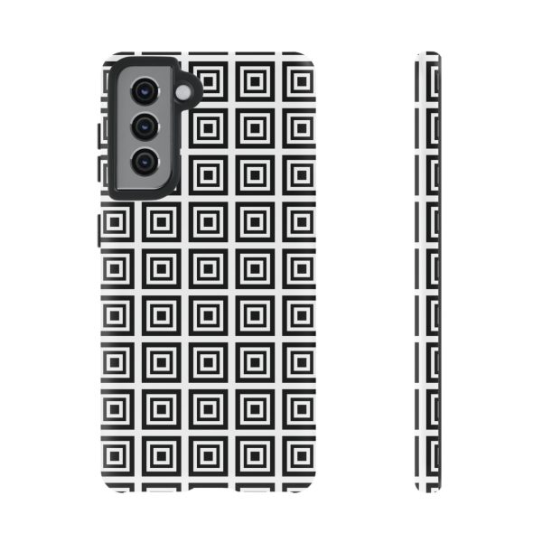 Cute Square Black and With Tough Phone Case - Image 24