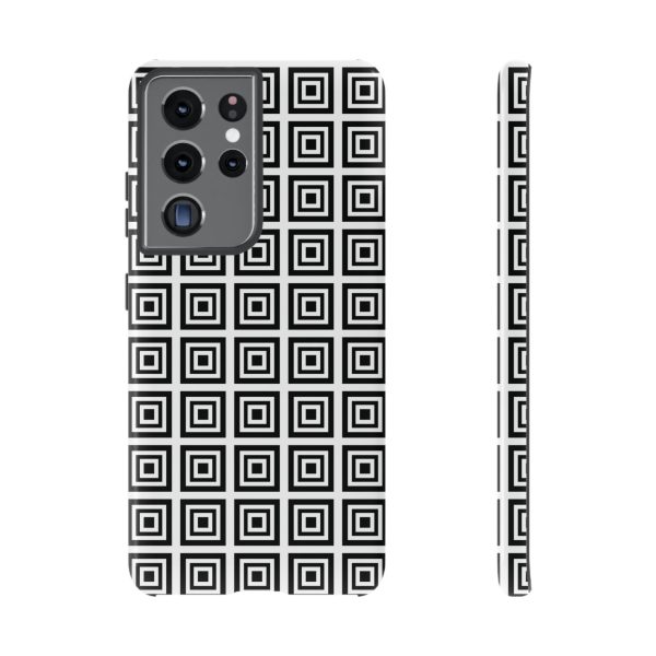 Cute Square Black and With Tough Phone Case - Image 27