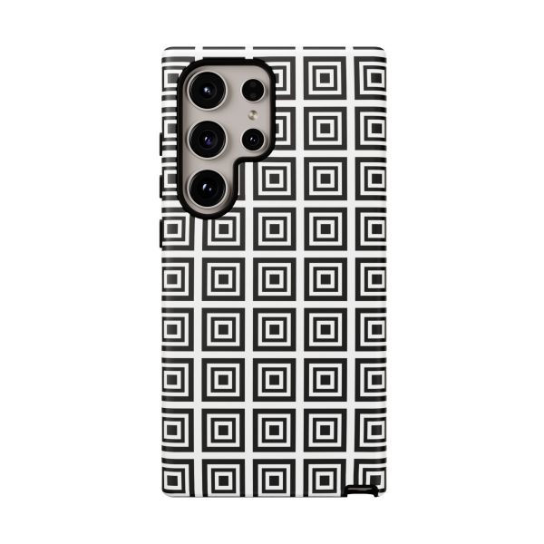 Cute Square Black and With Tough Phone Case - Image 74