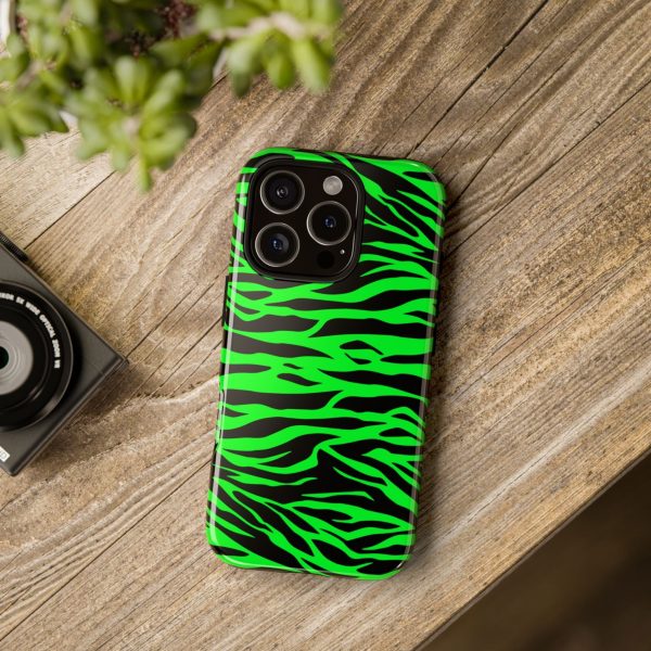 Green Cute Wild Tiger Print Pattern Tough Phone Case - Image 46