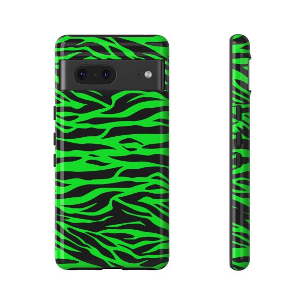 Green Cute Wild Tiger Print Pattern Tough Phone Case - Image 29