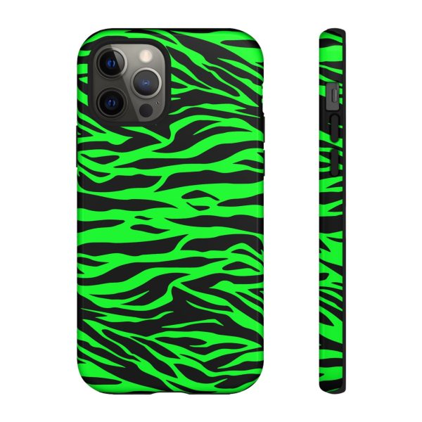 Green Cute Wild Tiger Print Pattern Tough Phone Case - Image 6