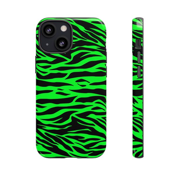 Green Cute Wild Tiger Print Pattern Tough Phone Case - Image 9