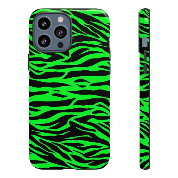 Green Cute Wild Tiger Print Pattern Tough Phone Case - Image 11