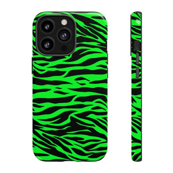 Green Cute Wild Tiger Print Pattern Tough Phone Case - Image 10