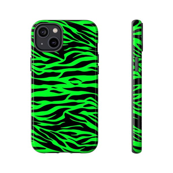 Green Cute Wild Tiger Print Pattern Tough Phone Case - Image 24