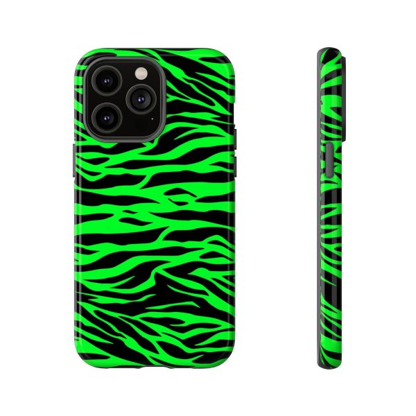 Green Cute Wild Tiger Print Pattern Tough Phone Case - Image 25