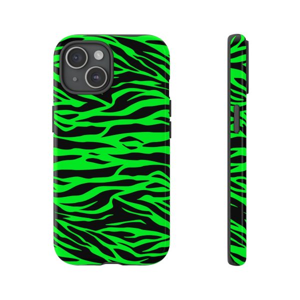 Green Cute Wild Tiger Print Pattern Tough Phone Case - Image 31