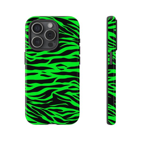 Green Cute Wild Tiger Print Pattern Tough Phone Case - Image 33